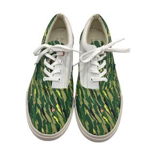 Bucketfeet Sneakers Womens Size 9 Miguel Ayako Camo Canvas Lace Up Green
